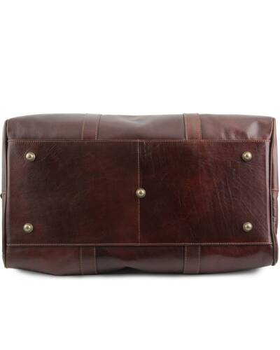 Tuscany Leather - TL Voyager - Borsa da viaggio in pelle con tasca sul retro - Misura grande Miele - TL141247/3