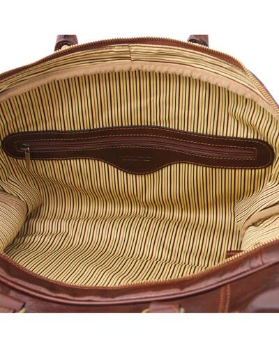 Tuscany Leather - TL Voyager - Borsa da viaggio in pelle con fibbie - Misura grande Marrone - TL141248/1