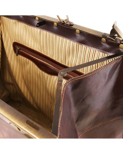 Tuscany Leather - Madrid - Gladstone Leather Bag - Small size Black - TL1023/2