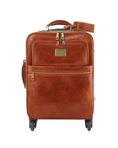 Tuscany Leather TL Voyager Trolley verticale in pelle con 4 ruote Miele - TL141911/3