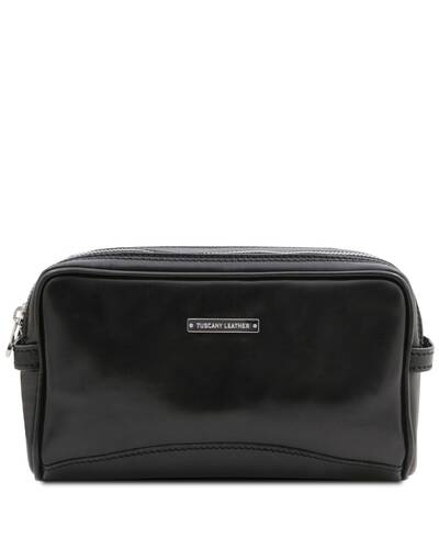 Tuscany Leather - Igor - Leather toilet bag Black - TL140850/2
