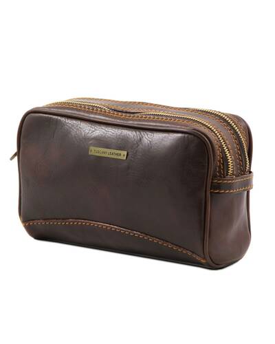 Tuscany Leather - Igor - Leather toilet bag Black - TL140850/2