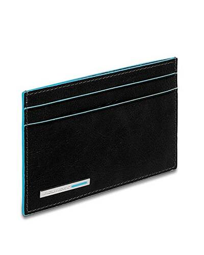 Piquadro Blue Square credit card holder in leather, Black - PP906B2/N