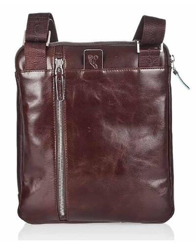 Piquadro Blue Square iPad/iPad®Air shoulder pocket bag with pocket for mp3 player, Mahogany - CA1816B2/MO