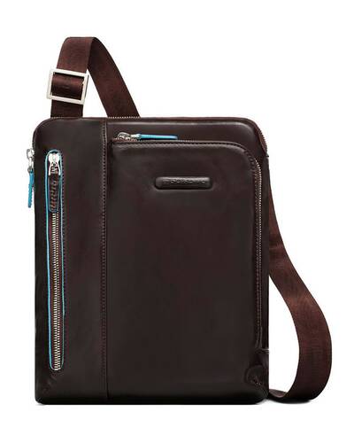 Piquadro Blue Square iPad/iPad®Air shoulder pocket bag with pocket for mp3 player, Mahogany - CA1816B2/MO