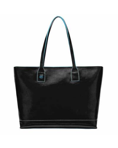 Piquadro Blue Square Shopping bag in leather, Black - BD3336B2/N