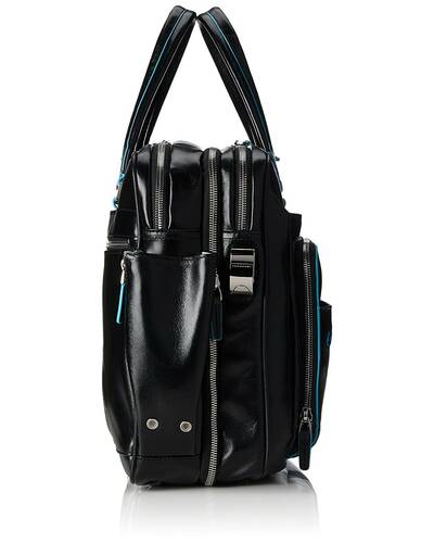 Piquadro Blue Square borsa espandibile porta PC e porta iPad, Nero - CA2765B2/N