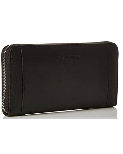 Piquadro Muse zip-around women’s wallet with 4 dividers, coin case and RFID anti-fraud, Black - PD1515MUR/N