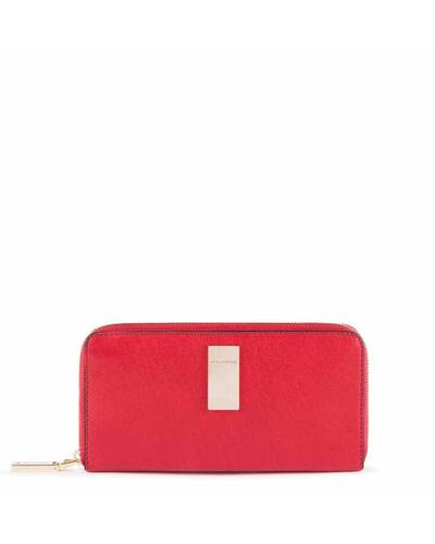 Piquadro Dafne Zip-around women’s wallet with four dividers, Red - PD1515DFR/RO