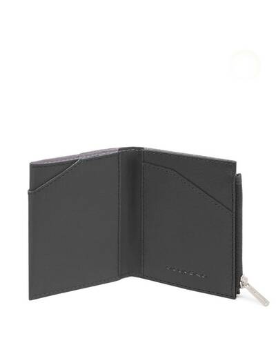Piquadro PQ-Bios Super slim, compact wallet in regenerated nylon, Black - PU5114BIO/N