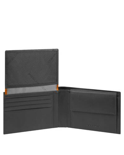 Piquadro PQ-Bios Men’s wallet in regenerated nylon, Black - PU1392BIO/N