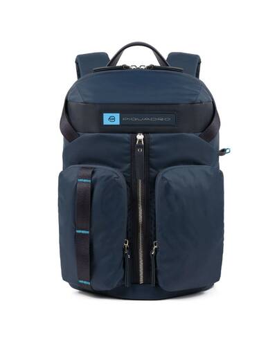 Piquadro PQ-Bios Zaino in nylon rigenerato porta computer, Blu - CA5038BIO/BLU