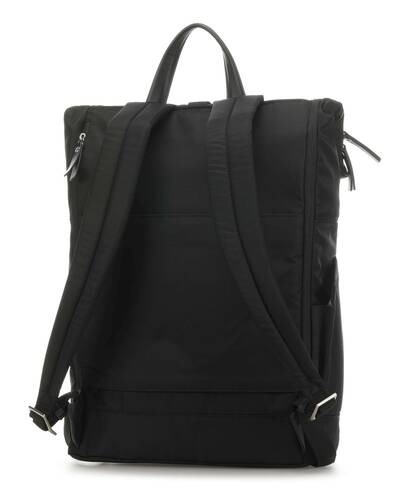 Piquadro PQ-Bios Roll top PC backpack in regenerated nylon with shockabsorbing protection, Black - CA4451BIO/N