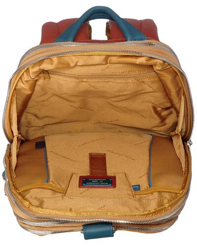 Piquadro Coleos expandable computer backpack with rain protection, Yellow - CA2944OS/GI