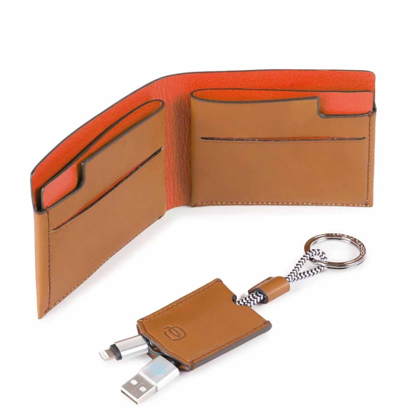 Piquadro BagMotic - Coffret cadeau avec Portefeuille homme et porte-clés  Couleur Rouge