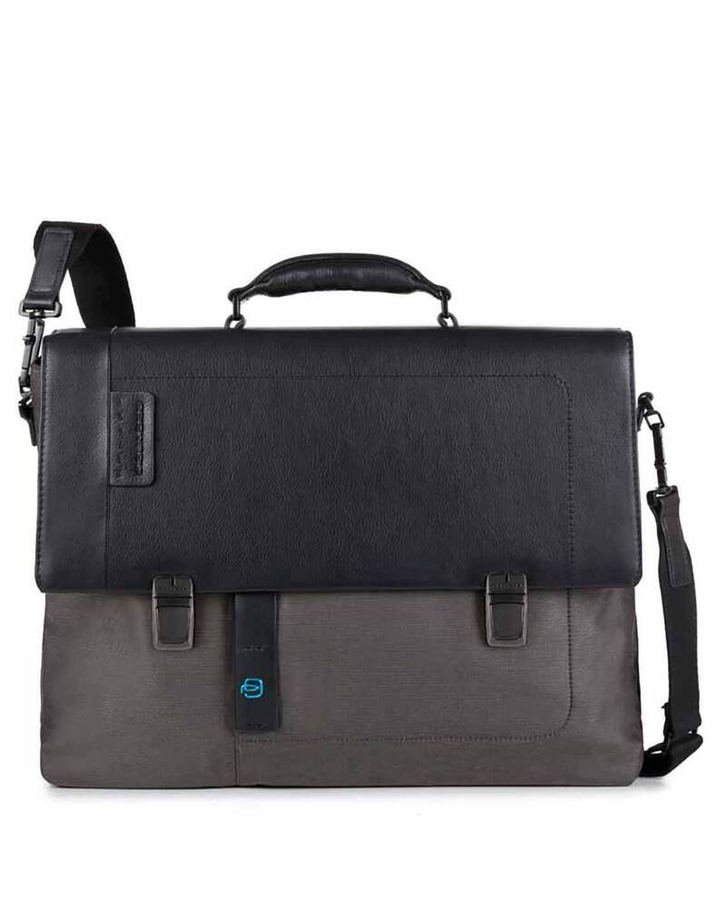 Piquadro P16 Laptop briefcase with two fasteners, Classy - CA4130P16/CX