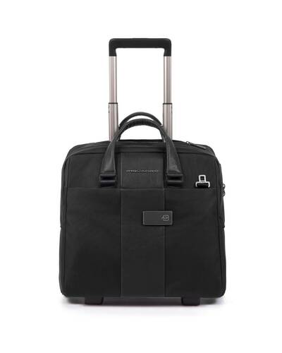 Piquadro Brief Wheeled computer brief, Black - BV4729BR/N