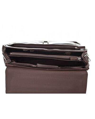 Piquadro Vibe computer briefcase with two dividers, Dark Brown - CA1045VI/TM