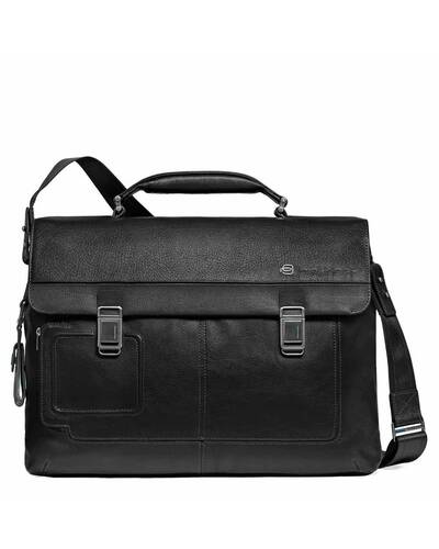 Piquadro Vibe computer briefcase with notebook compartment, Black - CA1044VI/N