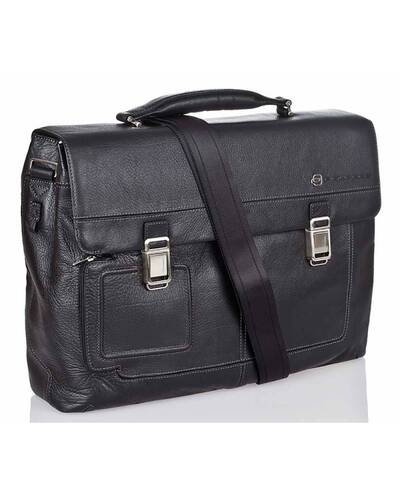 Piquadro Vibe computer briefcase with notebook compartment, Black - CA1044VI/N