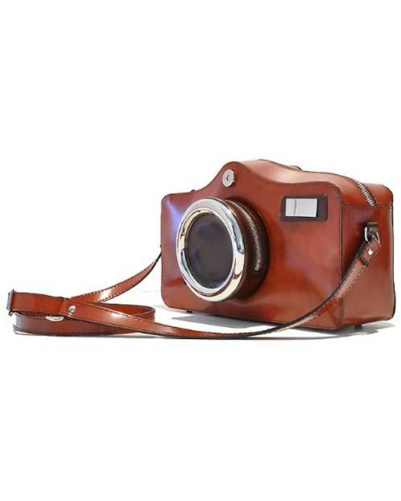 Pratesi Camera shoulder bag - R444 Radica Brown