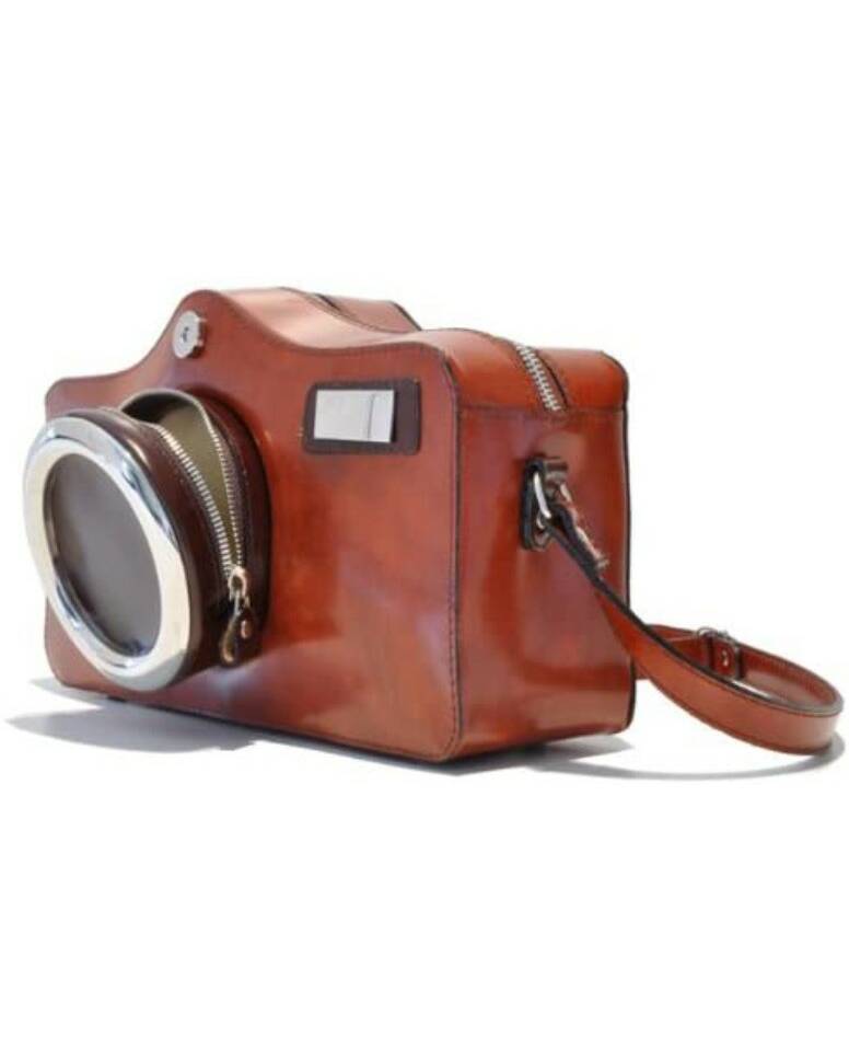 Pratesi Camera shoulder bag - R444 Radica Brown