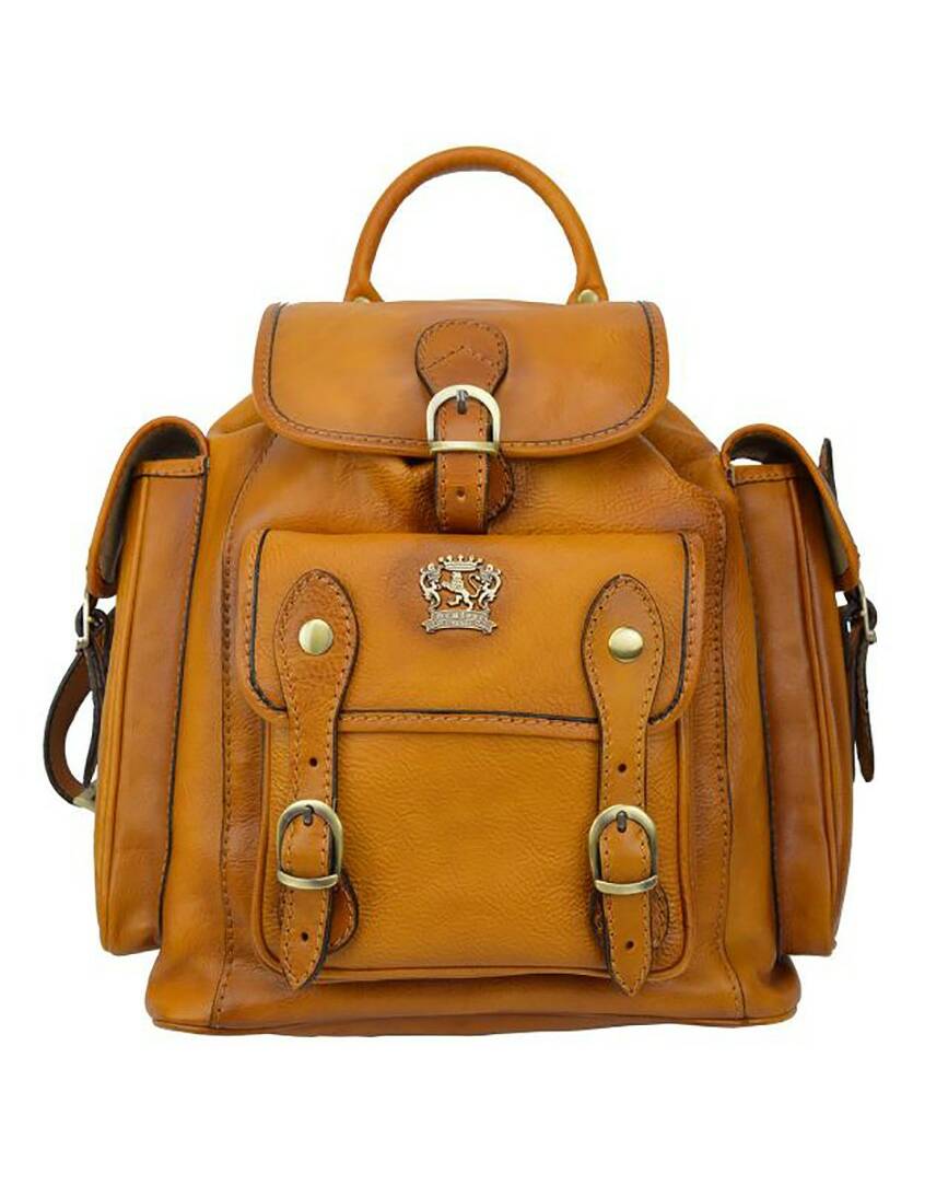 Pratesi Montalbano leather backpack - B346 Bruce Cognac