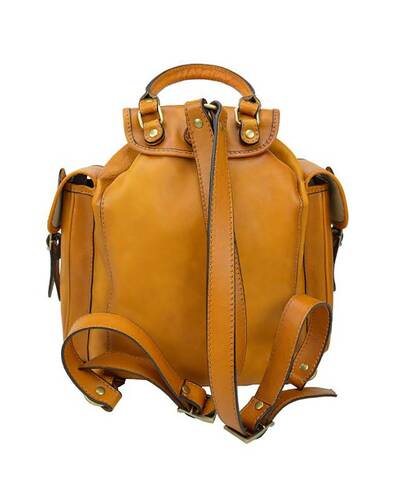 Pratesi Montalbano leather backpack - B346 Bruce Cognac