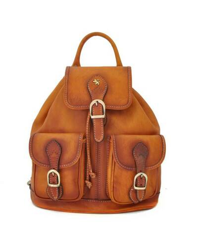 Pratesi Caporalino leather backpack - B345 Bruce Cognac