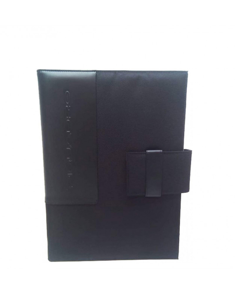 Piquadro PQ7 - Portablocco A4 in nylon e pelle Colore Nero
